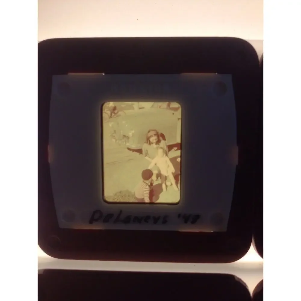 Lot of 4 Vintage 1940s Amercana Suburbs Children Family Photograph Color Slides